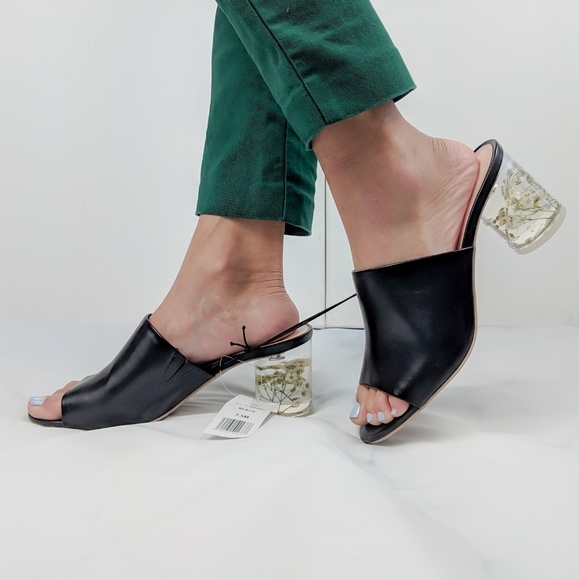 *LAST CHANCE* Nanette Lepore Lucite Floral Mules - Picture 5 of 8